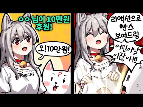리액션으로 정지 당하는 피아노캣 생방송 근황ㅋㅋ 