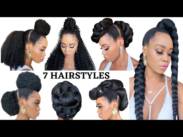 🔥3 QUICK & EASY RUBBER BAND HAIRSTYLES ON NATURAL HAIR / TUTORIALS /  Protective Style / Tupo1 