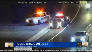 VIDEO: Man arrested following chase on SR-51 in Phoenix