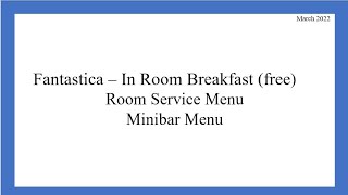 Room Service Fantastica Experience | MSC Meraviglia