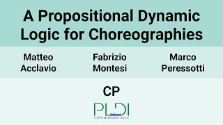 [CP24] A Propositional Dynamic Logic for Choreographies
