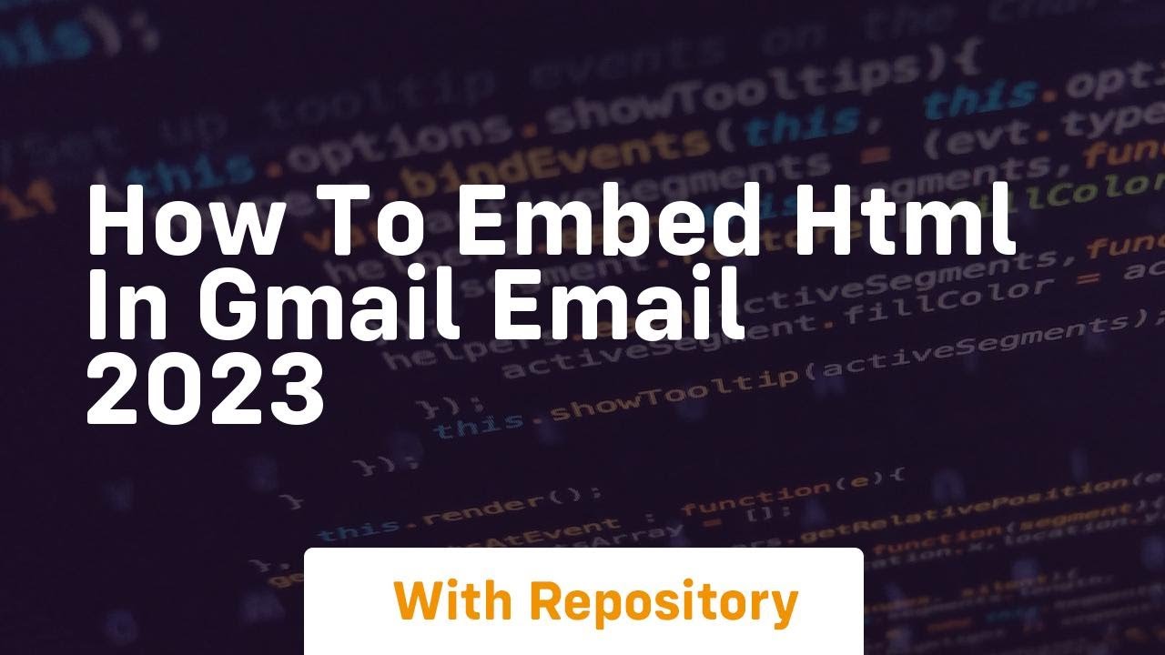 How to embed html in gmail email 2023 - YouTube
