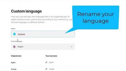 Customize the language of your survey