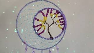 How to make a TreeOfLifeDreamCatcher | Crescent moon Dream Catcher | Tree of life Dream Catcher