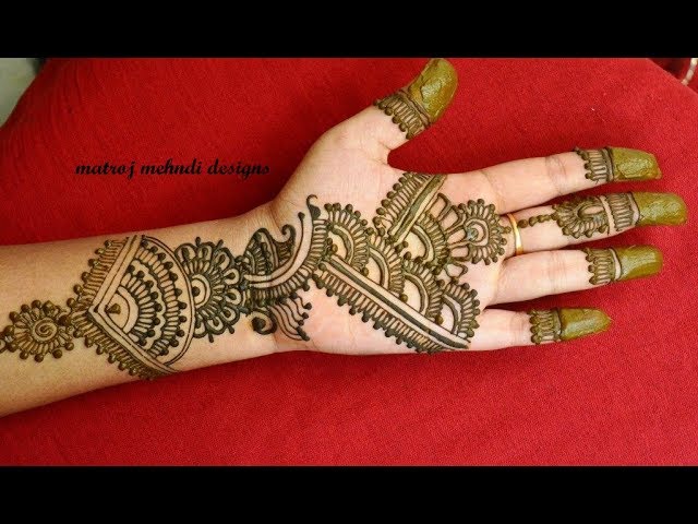Easy Mehndi Designs For Hands|Mehndi Designs Lagane Ka Tarika |Matroj Mehndi  Designs - YouTube
