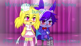 My crush keeps calling me 'honey bunny'... (Meme) | FNaF | Bonnie X Chica | My AU