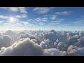 Flying above the clouds, 1 hour, no looping or cuts, no sound