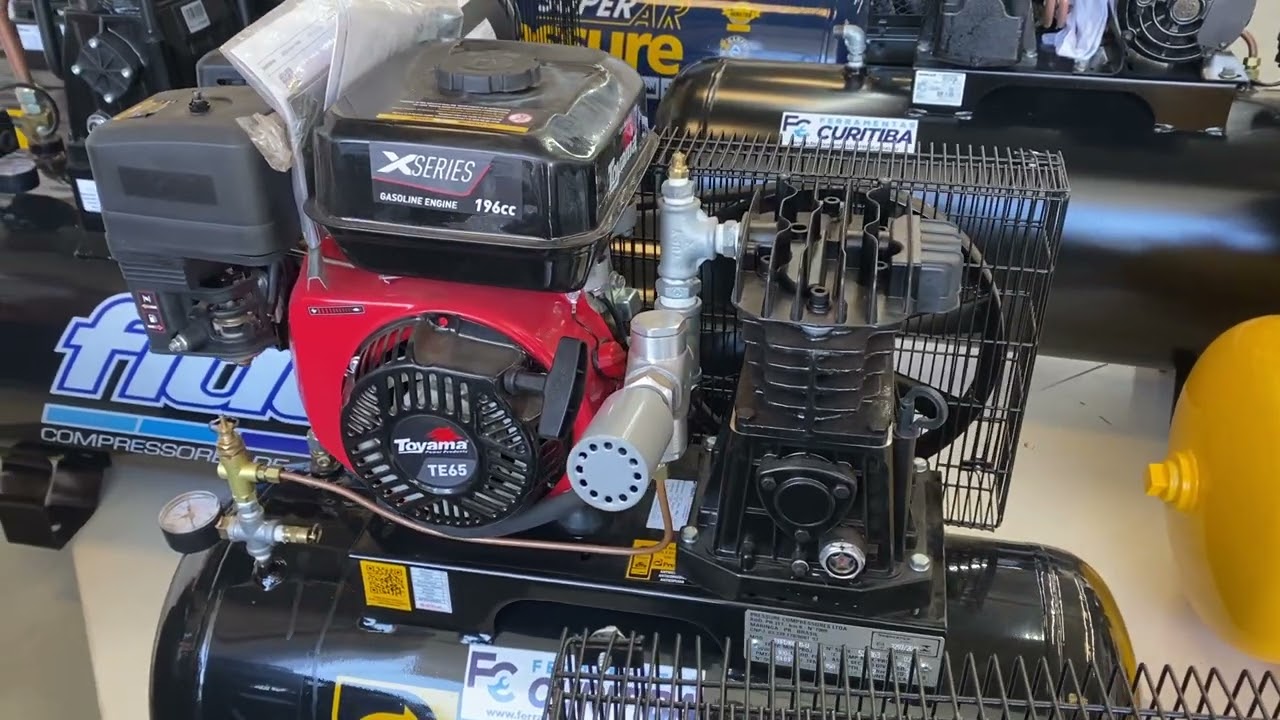 COMPRESSOR DE AR 10 PÉS 140PSI 100 LITROS À GASOLINA 6,5HP - PRESSURE-STORM 300