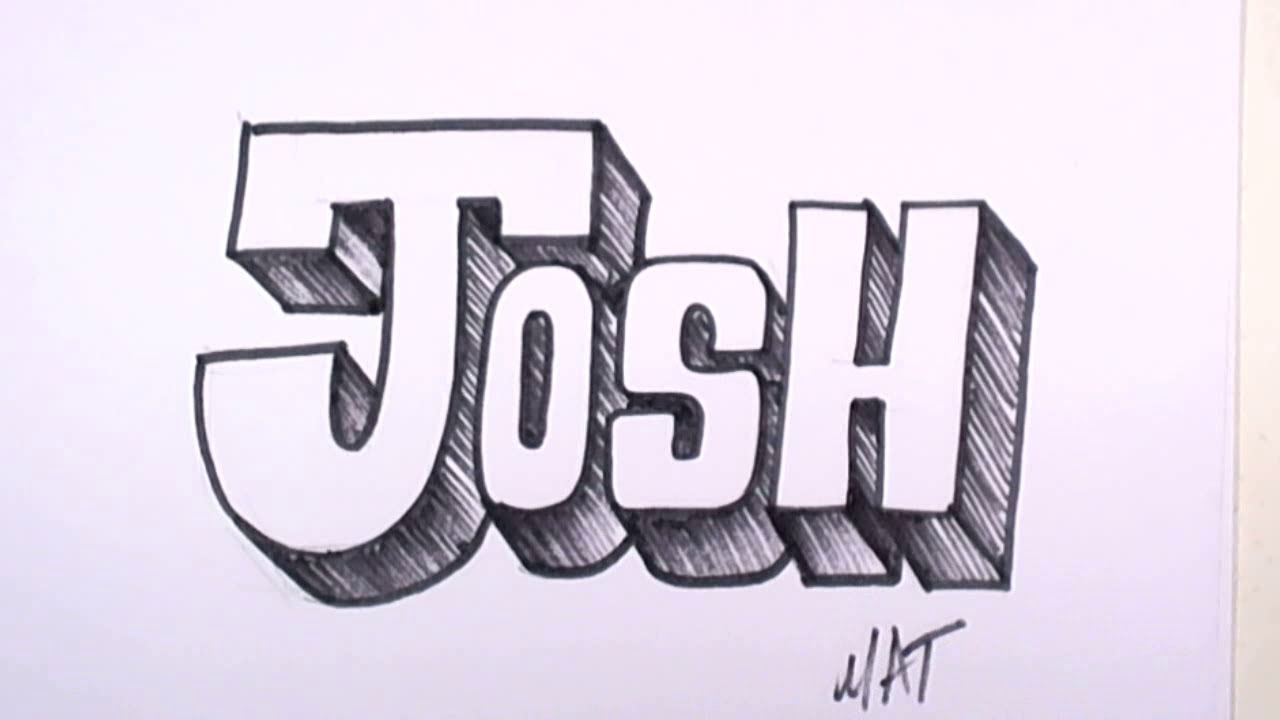 Graffiti Writing Josh Name Design #10 in 10 Names Promotion  MAT