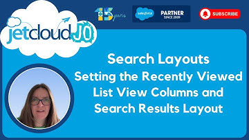 Search Layouts and recently Viewed Lists