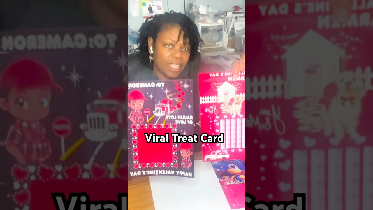 The easiest tutorial for beginners. Viral jumbo treat card Valentine’s Day. Diy at home. 8.5x11