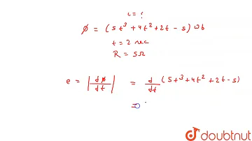 The magnetic flux through a coil is varying according to the relation `phi = (5 t^(3) + 4 t^(2) +