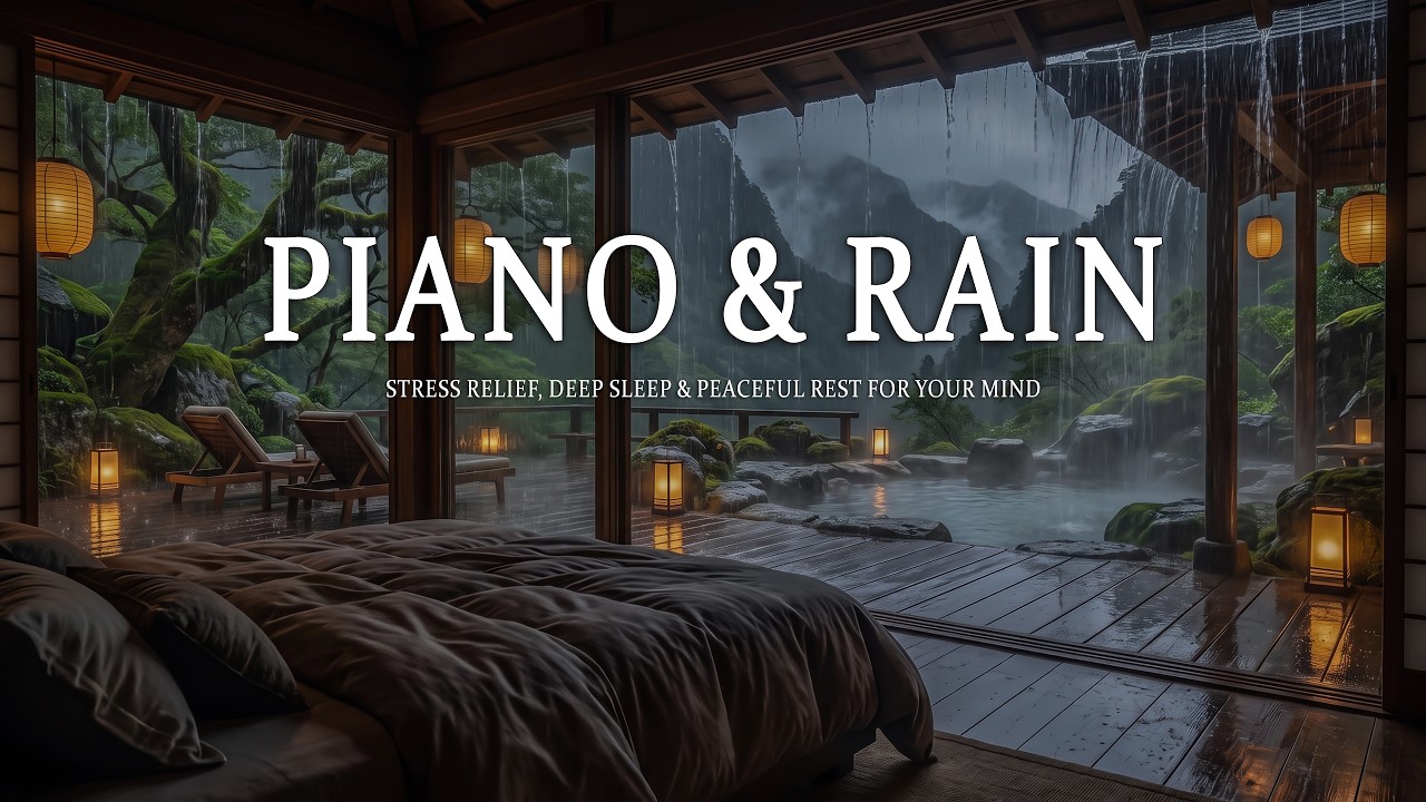 Fall Asleep Fast 🌧️ Rain Sounds & Soft Piano Music for Deep Sleep ...