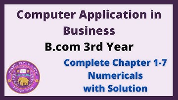 Computer Application in Business - B.com 3rd Year | Computer Application in Business SOL Notes