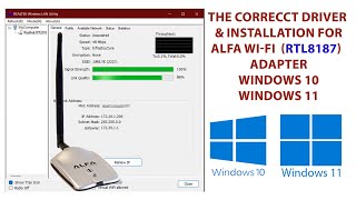 How to Install Alfa RTL8187 Wireless Driver in Windows 11 & Windows 10 Free Download