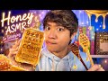 Eating Honey Comb and Honey Spoon 🍯 ASMR Satisfying Eating Sounds