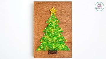 Christmas Tree String Art | FREE Template for a String Art Christmas Tree