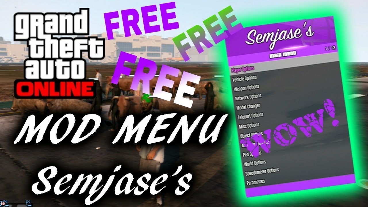 SEMJASES GTA 5 MOD MENU CRACKED! YouTube
