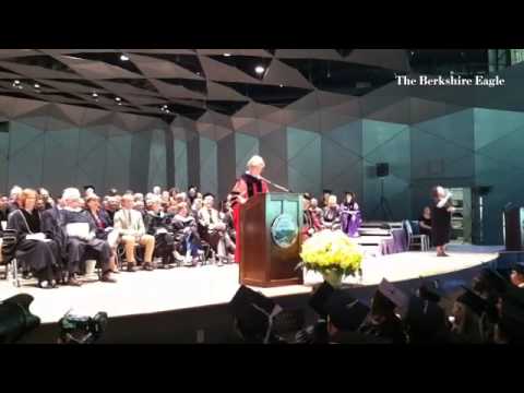 US Sen. Elizabeth Warren speaks at the Berkshire Community College graduation.