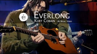 Kurt Cobain - Everlong - AI Music Video \& Cover (G11 Studio)