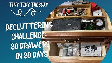 30 DRAWERS IN 30 DAYS DECLUTTERING CHALLENGE | Kitchen: Days 1-3 ✅✅✅ | Tiny Tidy Tuesday 💜