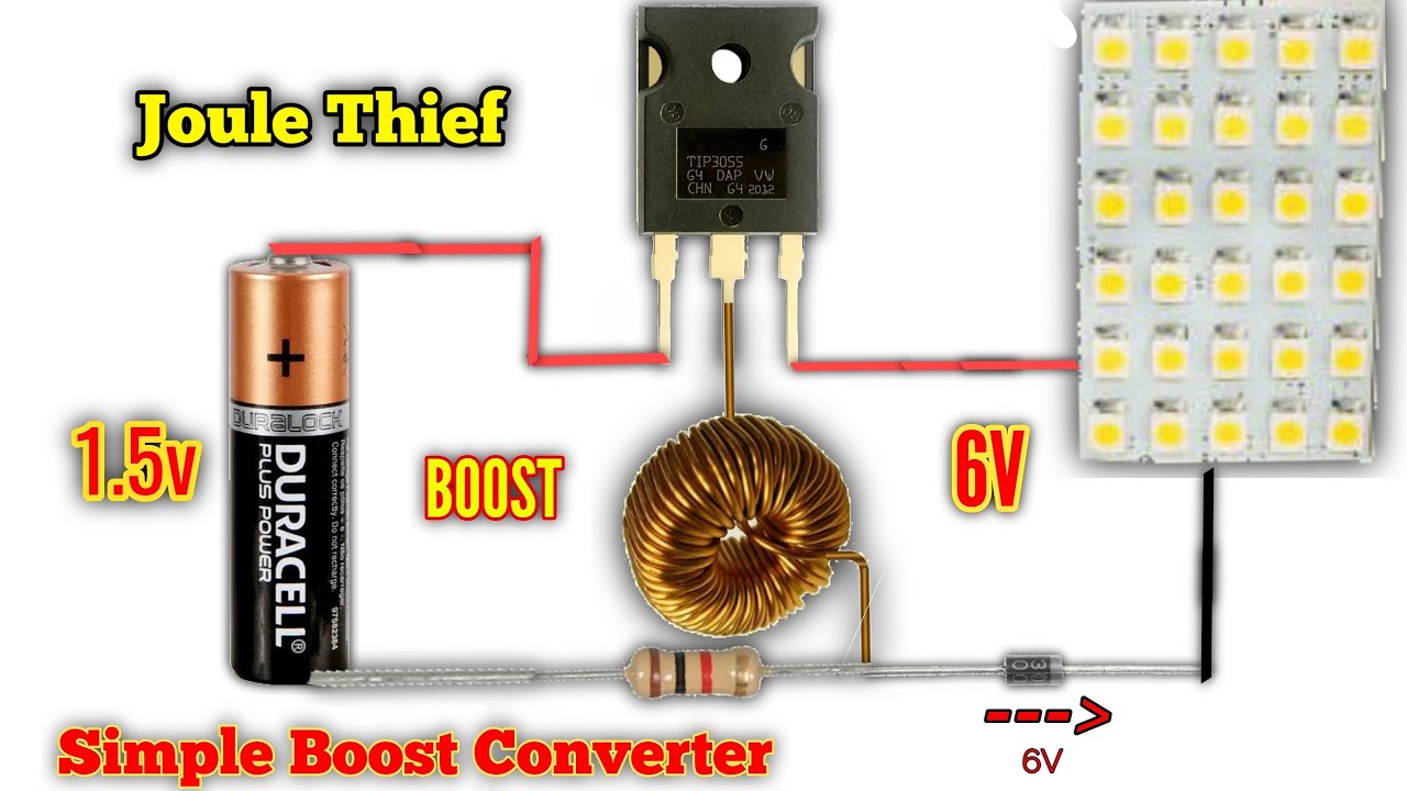 How to make boost converter 1.5v to 12v YouTube