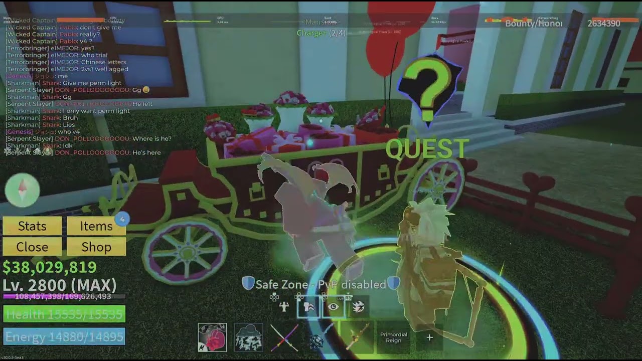 Little of pvp a bit og grinding / Roblox