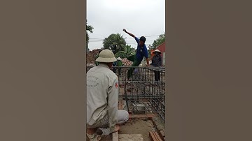 Chỉnh râu sắt chờ đài cọc (khi hạ sắt dầm)