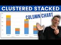 How to create a Clustered Stacked Column Chart in Excel