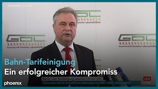 Einigung Bahn / GDL: Statement von GDL-Chef Claus Weselsky