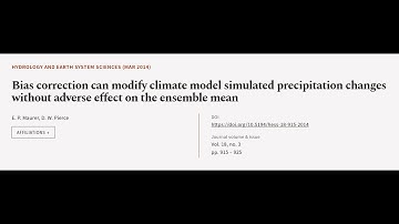 Bias correction can modify climate model simulated precipitation changes without adve... | RTCL.TV