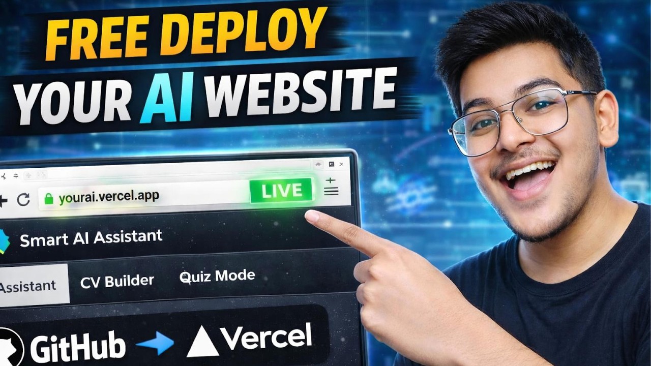 How to Deploy AI Website for Free | Vercel + GitHub | No Coding Full ...