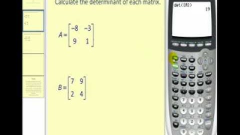 Evaluating Determinants on the TI83/84