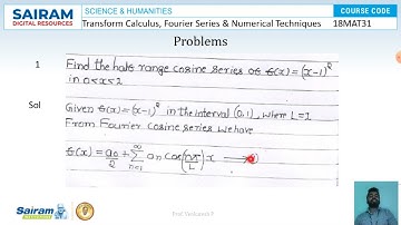 Lecture Video_18MAT31_Module 2_Half Range Fourier Series-1_Venkatesh P