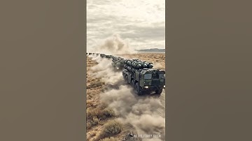 Heavy Military Convoy on the Move — Power in Motion!