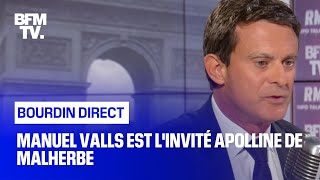 Manuel Valls face à Apolline de Malherbe en direct