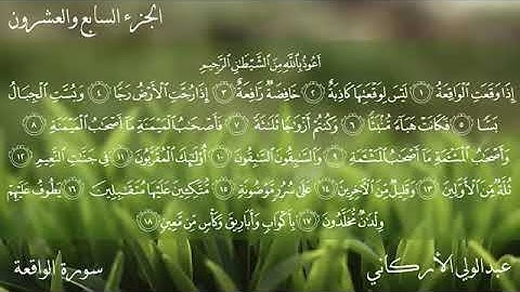 سورة الواقعة بصوته الشجي القارئ عبد الولي الاركاني