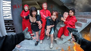 Parkour MONEY HEIST vs POLICE | POLICE Revenge MONEY HEIST In REAL LIFE (BELLA CIAO REMIX)| Epic POV