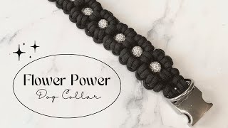 Flower Power Dog Collar | The paracord braid you've all been waiting for!