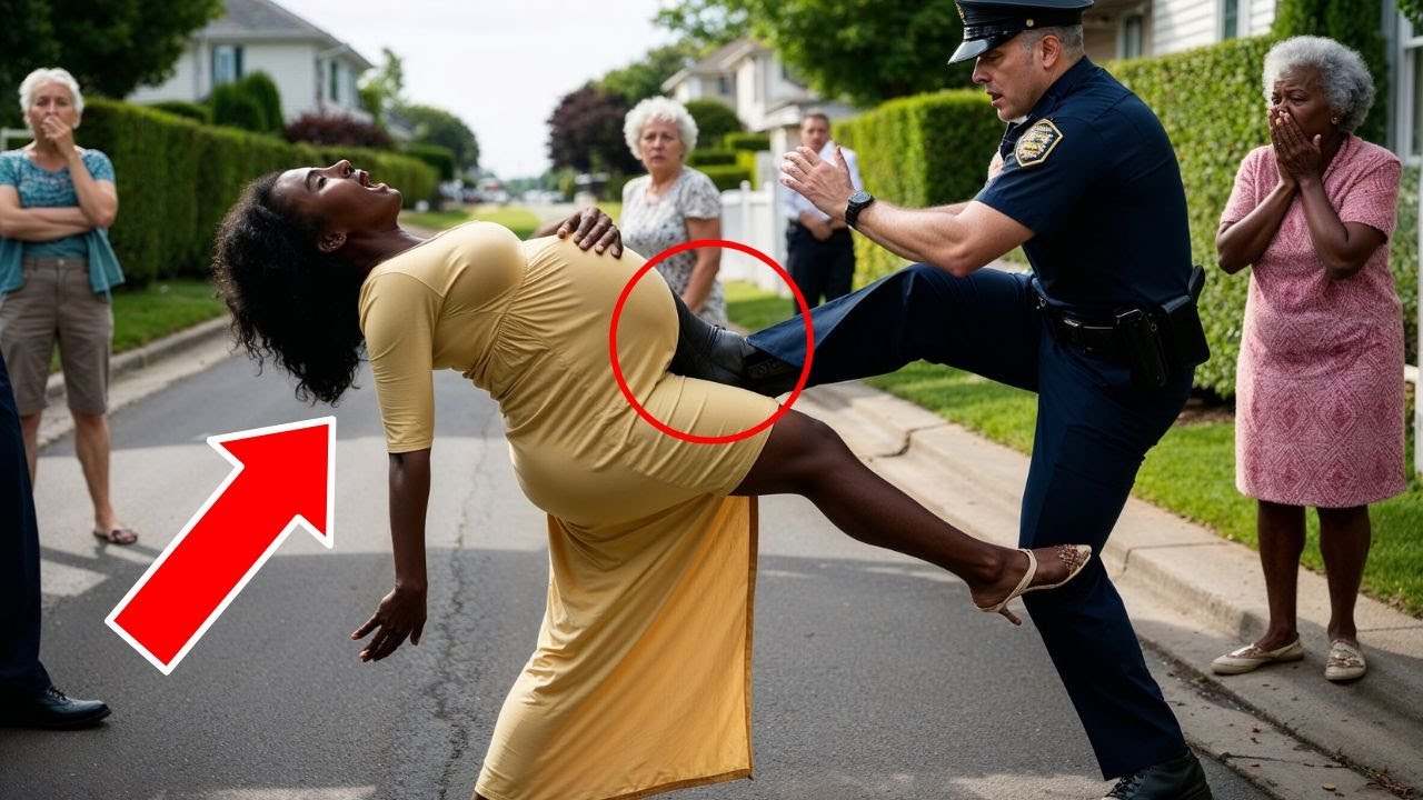 Outline Video Racist Cop KICKS BLACK Pregnant WOMAN – Shocking Revenge Unfolds!