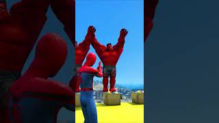 GTA 5 Epic Ragdolls | Spider-Man vs Hulk Jumps/Fails,ep.50 #shorts