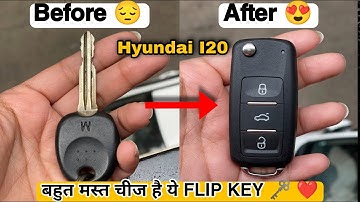 NEW SMART FLIP KEY FOR I20😮| NORMAL KEY CONVERTED INTO FLIP KEY😍 @CarStylein