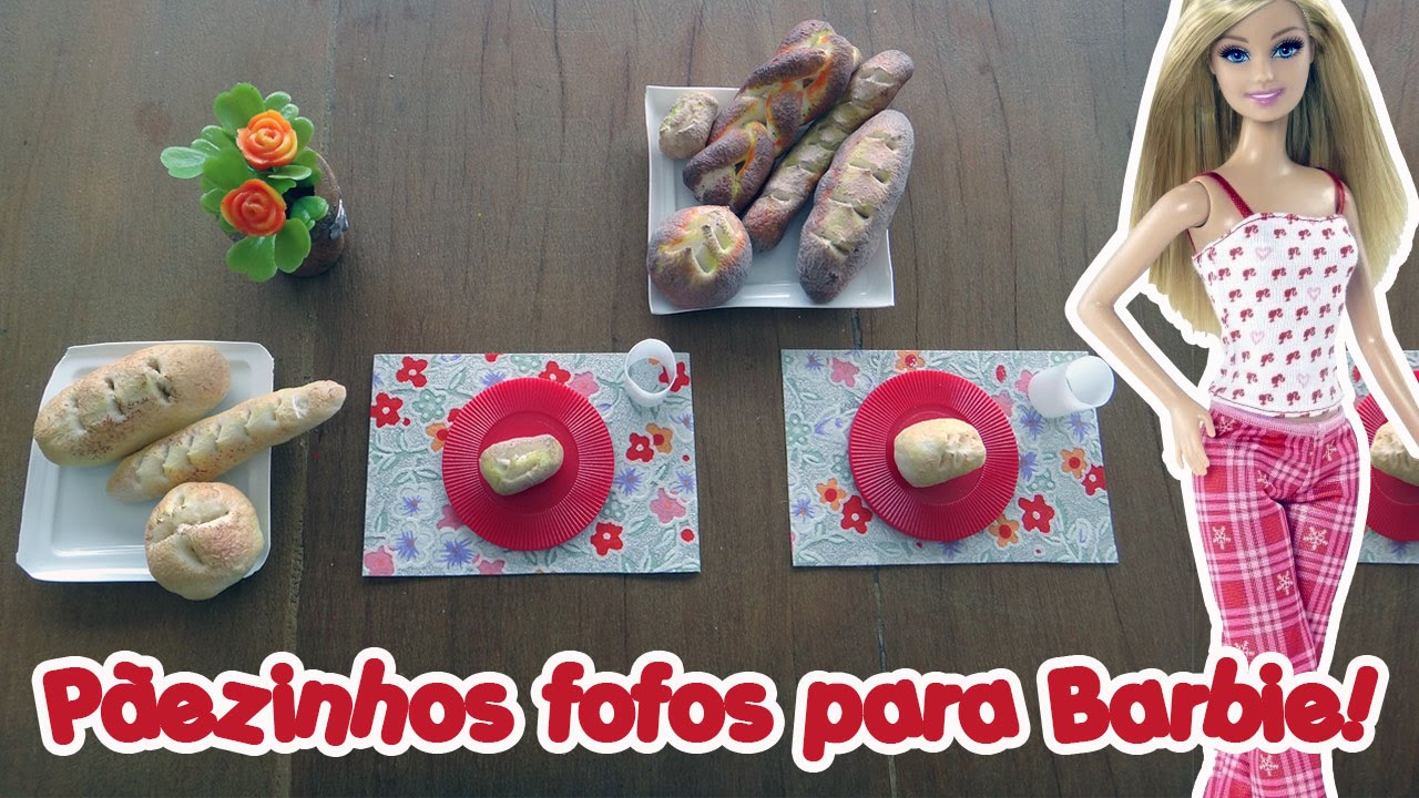 Comida para Boneca Barbie & Monster High - Mini Pães