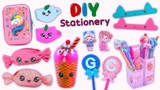 12 DIY STATIONERY IDEAS  SCHOOL SUPPLIES TO MAKE AT HOME  PENCIL CASE, BOOKMARKS, FOLDER...