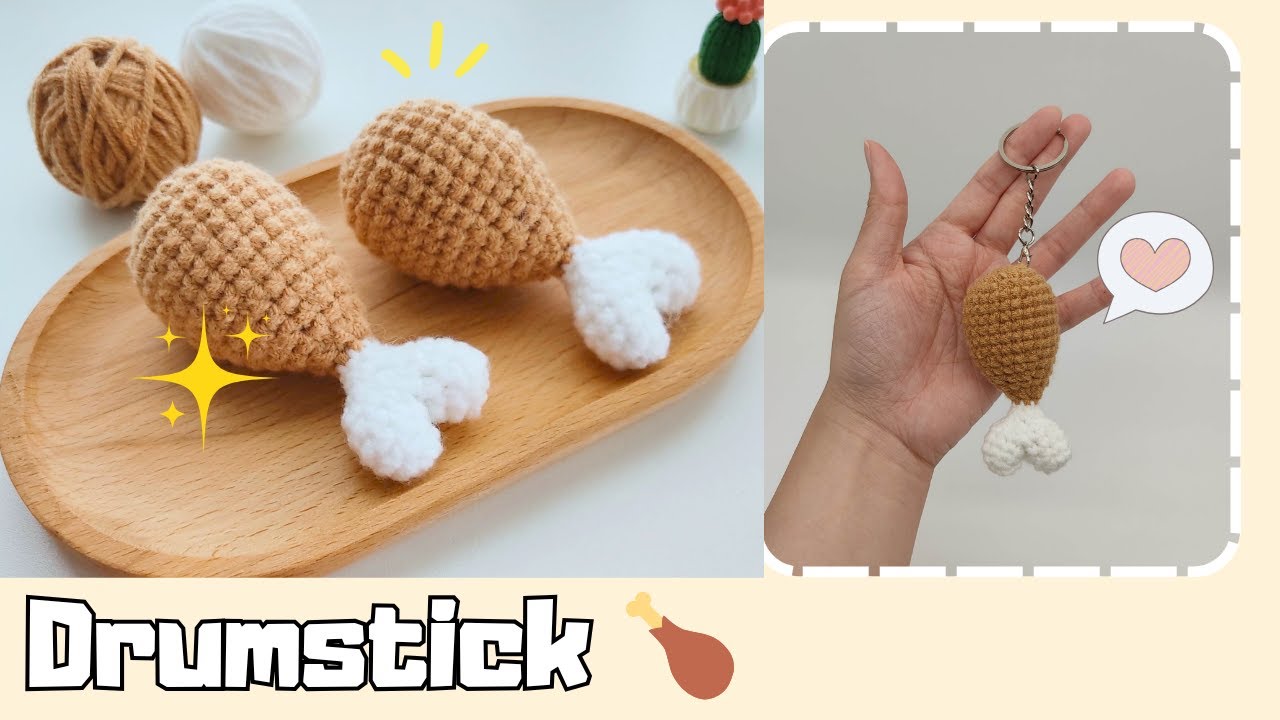 Fake Food Fun Crochet Chicken Leg Amigurumi🧶🍗 | Step by Step Tutorial | JQ Handmade