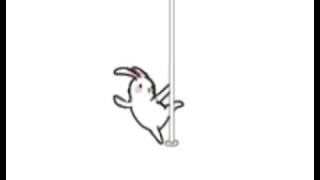 Cute cartoon pole dance
