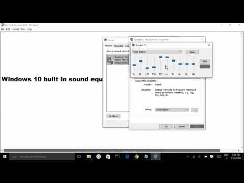 Windows 10 built in sound equalizer