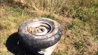 5 LBS Sure Shot Exploding Rifle Targets  vs Kitchen Sink & Trailer Wheel & Tire