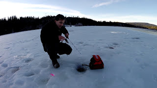 Edna Lake Merritt BC Brook Trout Ice Fishing