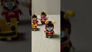 Lego Mario and Wario wear bee  Cap  🐝🧢 #legosupermario #nintendo #lego #satisfying